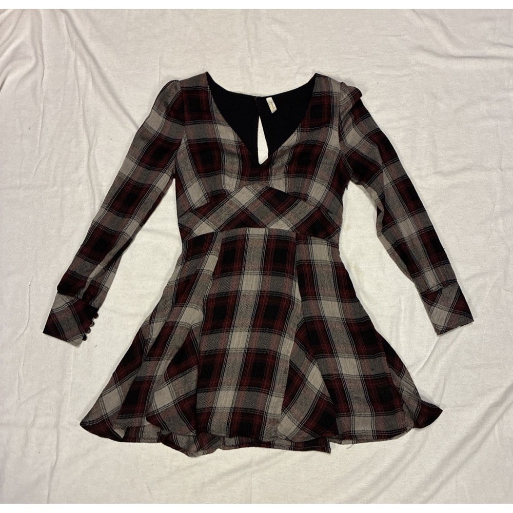 Free People Women's Dress 8 Plaid Teen Spirit Pretty Little Liars Aria Minidress